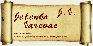 Jelenko Varevac vizit kartica